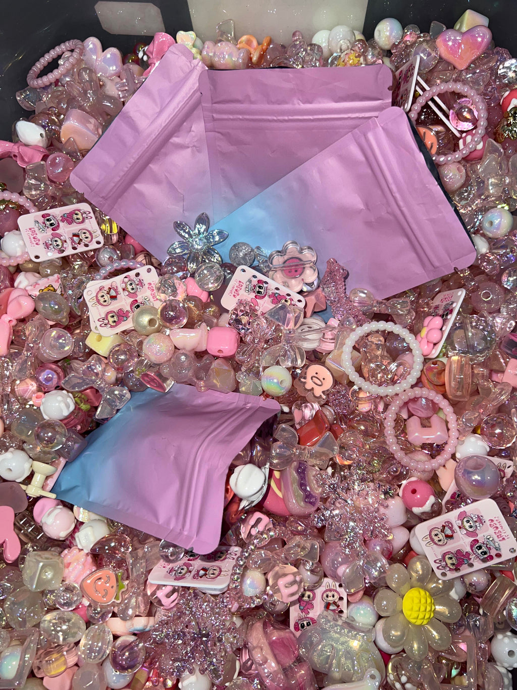 [高品質] アクリルビーズDIYクラフトキット-カラフルなアクリルビーズ、手作り素材、アクセサリー作り、自由な織りの創造性