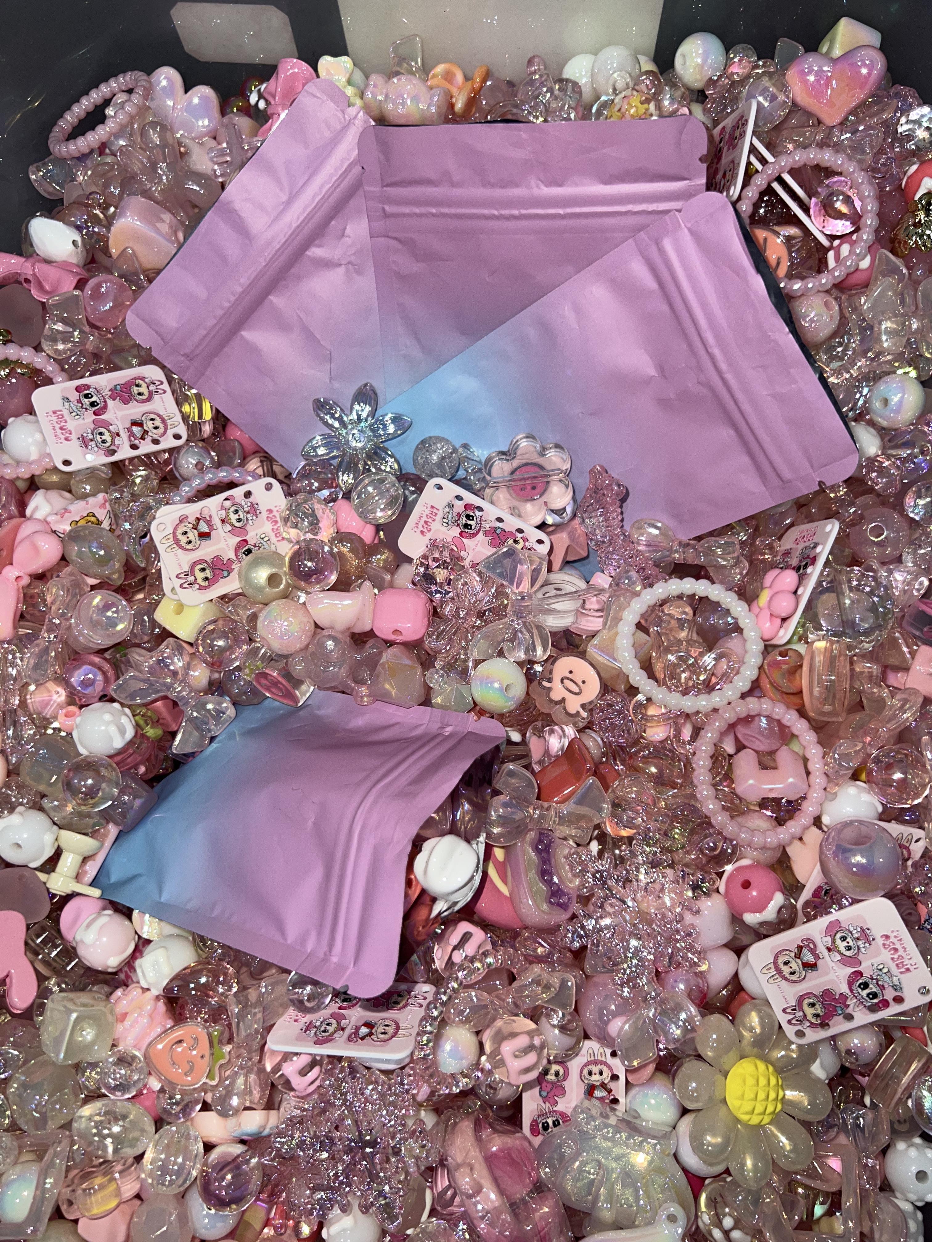 [高品質] アクリルビーズDIYクラフトキット-カラフルなアクリルビーズ、手作り素材、アクセサリー作り、自由な織りの創造性