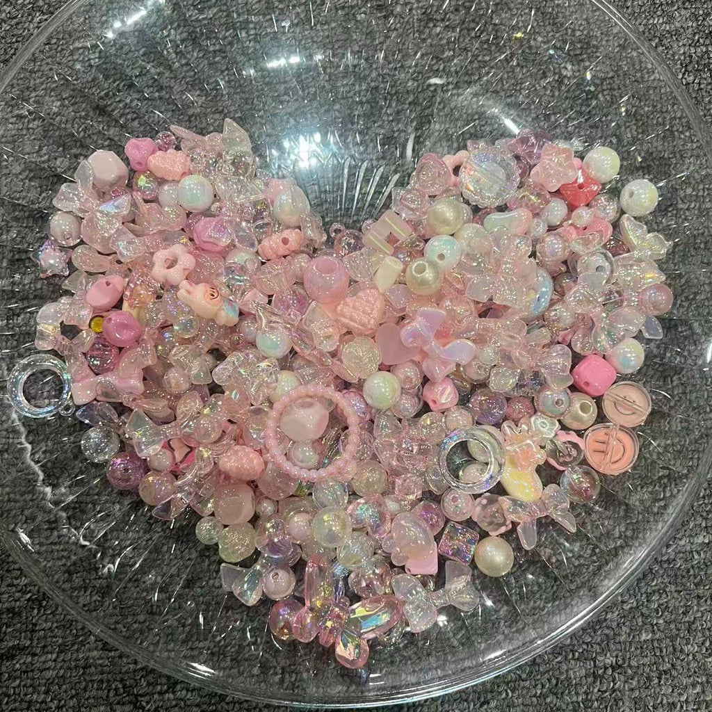 05アクリルビーズDIYクラフトキット-カラフルなアクリルビーズ、手作り素材、アクセサリー作り、自由な織りの創造性