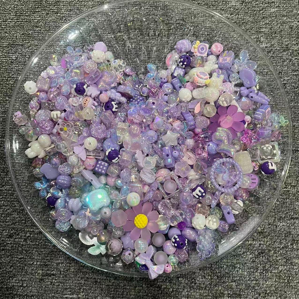 05アクリルビーズDIYクラフトキット-カラフルなアクリルビーズ、手作り素材、アクセサリー作り、自由な織りの創造性